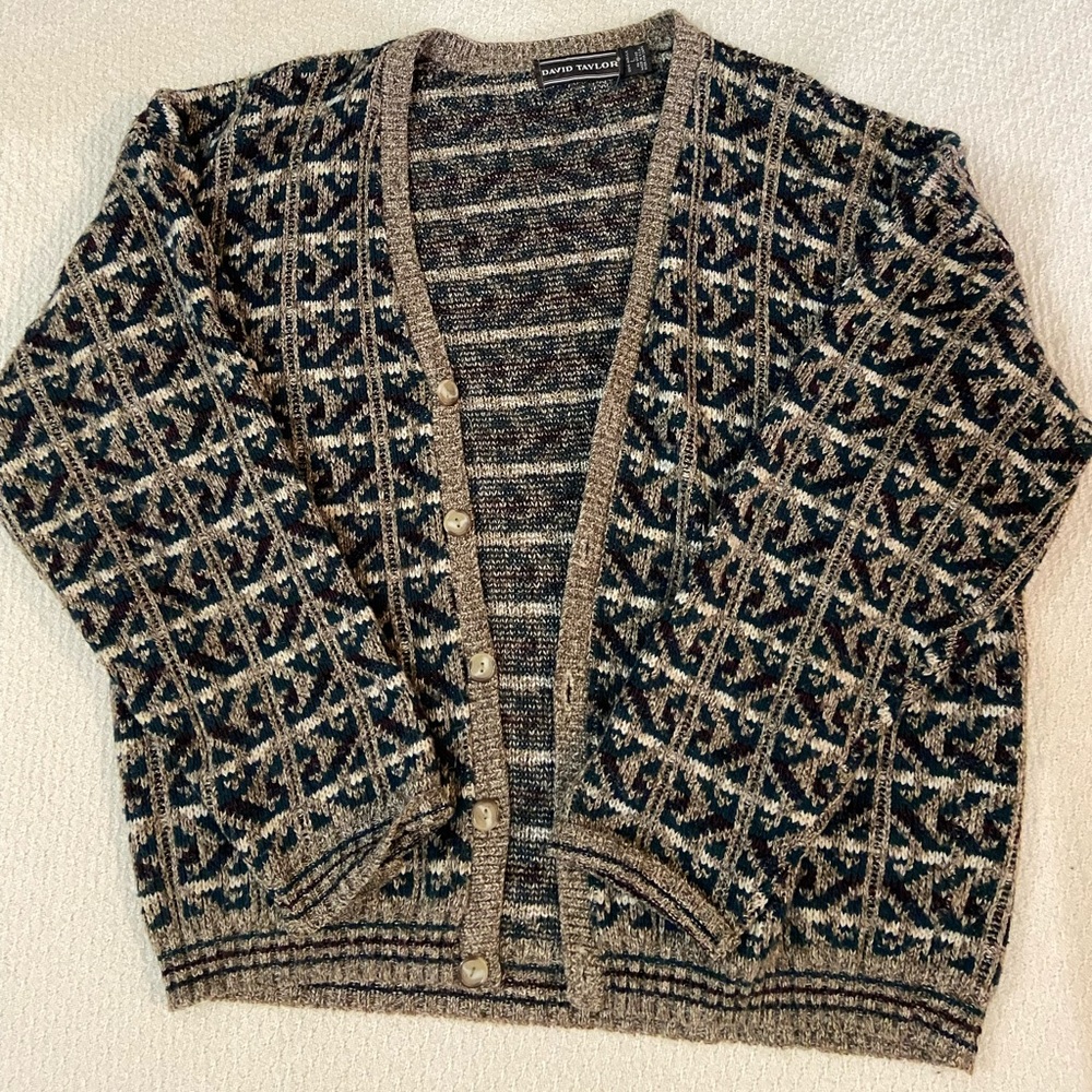 Festive Vintage Cardigan Sweater